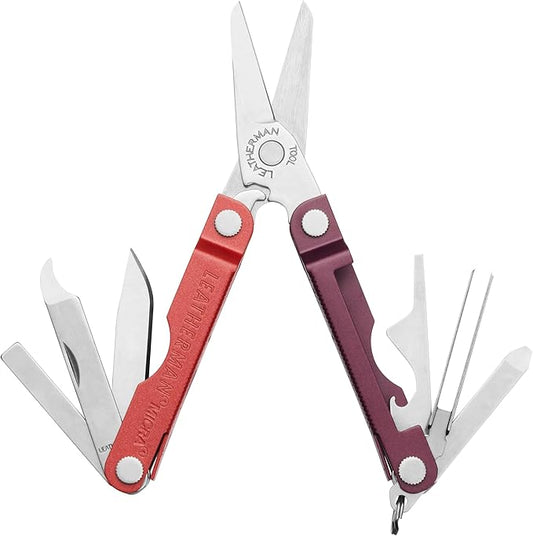 LEATHERMAN, Micra, Keychain Multi-tool with Grooming Tools, Mini Pocketknife for Everyday Carry (EDC), Hobbies & Outdoors, Built in the USA, Mulled Wine
