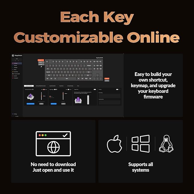 Keychron K8 HE TKL Wireless Bluetooth 2.4G Wired Triple Mode Hot Swappable Hall Effect Keyboard with QMK VIA Aluminum+Wood Frame Rapid Trigger for Mac Windows Linux-Black