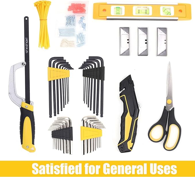 TOPLINE 467-Piece Household Home Tool Sets for Mechanics, 16-Inch Tool Bag with Heavy Duty Home Tool Kit Included, Tool Sets for Men, Tool Kits for Home General Maintenance, Basic Applications