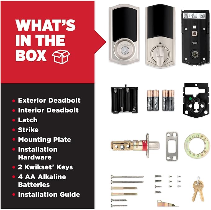 Kwikset HomeConnect 918 Traditional Z-Wave Long Range Enabled Touch Screen Lock Works with Ring Alarm, Samsung SmartThings Hub Required, Sold Seperately in Satin Nickel
