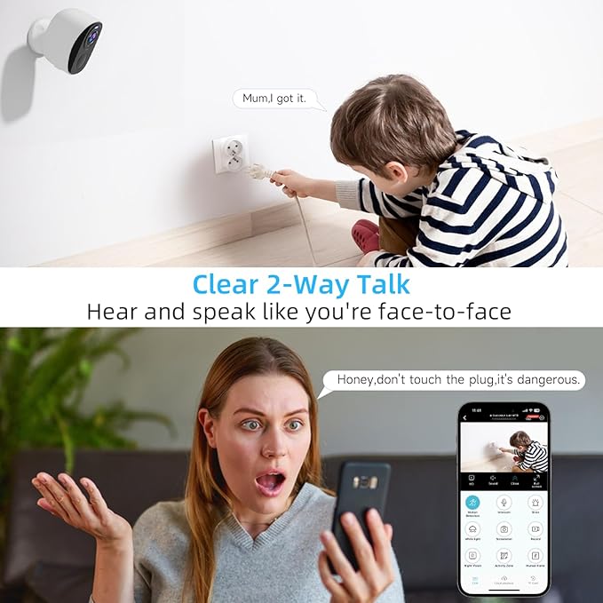 Rraycom 3pc Solar Security Cameras Wireless Outdoor, 2K Battery Powered Cameras for Home Security, 2.4/5G WiFi Camera with Solar Panel, Color Night Vision, AI Detection, 2 Way Talk, IP65, SD/Cloud