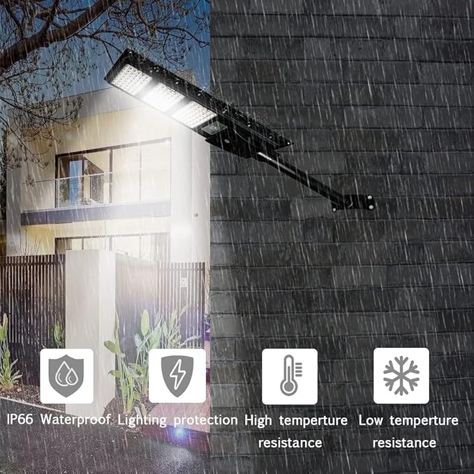 20000LM Solar Street Light Dusk to Dawn Solar Outdoor Lights with Motion Sensor for Street,Yard,Parking Lot (2 Pack)