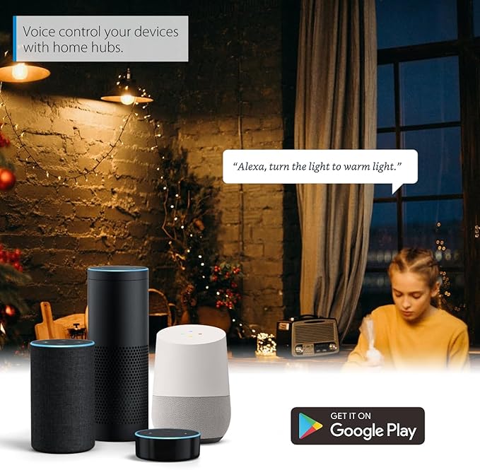 LVWIT WiFi Dimmable Vintage LED ST21 Edison Smart Bulb, 60 Watt Equivalent, E26 Base, 2700K - 6500K, Compatible with Alexa, Google Assistant, No Hub Required,4 Pack