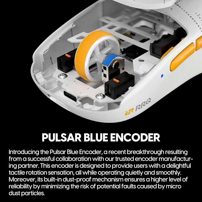Pulsar x RRQ X2H Wireless Gaming Mouse, Limited Color Edition, Ultra Lightweight 1.90 oz (54 g), Symmetrical, Optical Switch, 26000 DPI, PAW3395 Sensor (Medium, RRQ Edition)