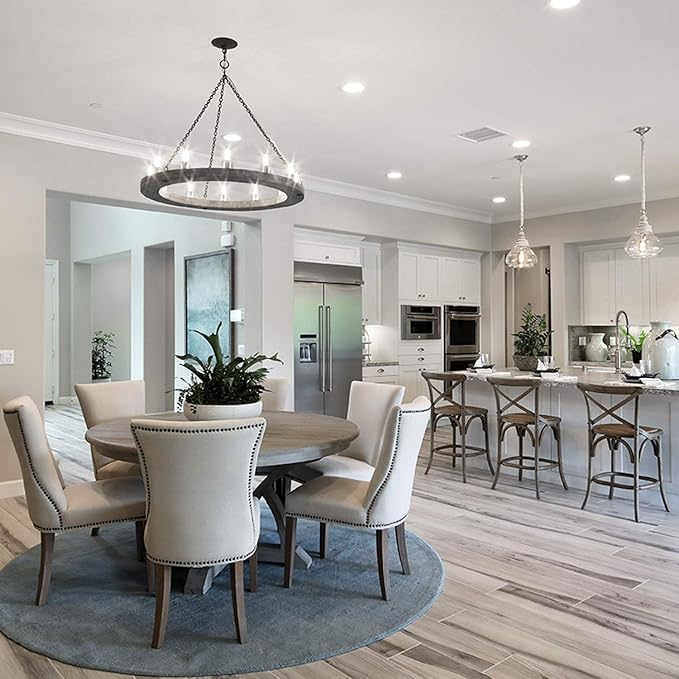 Leools T10 Led Bulb,Dimmable Led Tubular Bulbs 6W,Equivalent 60Watt,Daylight 4000K, 600LM, Clear Glass,E26 Base Vintage LED Edison Bulbs, for Cabinet Display Cabinet etc,3 Pack.