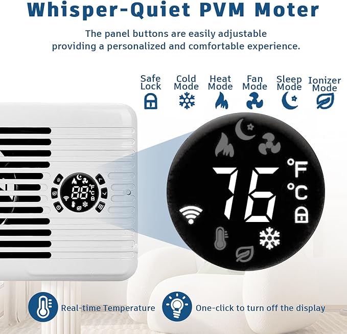 Register Booster Fan for 4" x 12" Register Holes, Smart AC Vent Booster Fans Improves Heating & Cooling with Remote and Thermostat Control,10-Speed Quiet Vents Fan for Floor Ceiling