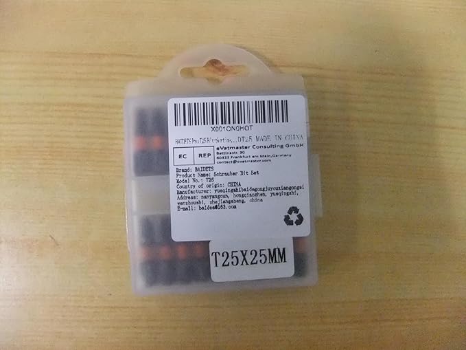 Pro T25 Bit Assortment - Screwdriver Bits Set 20Pcs, 25mm Length, Torx Screwdriver Bit, 1/4 Inch Hex Shank, with Storage Box