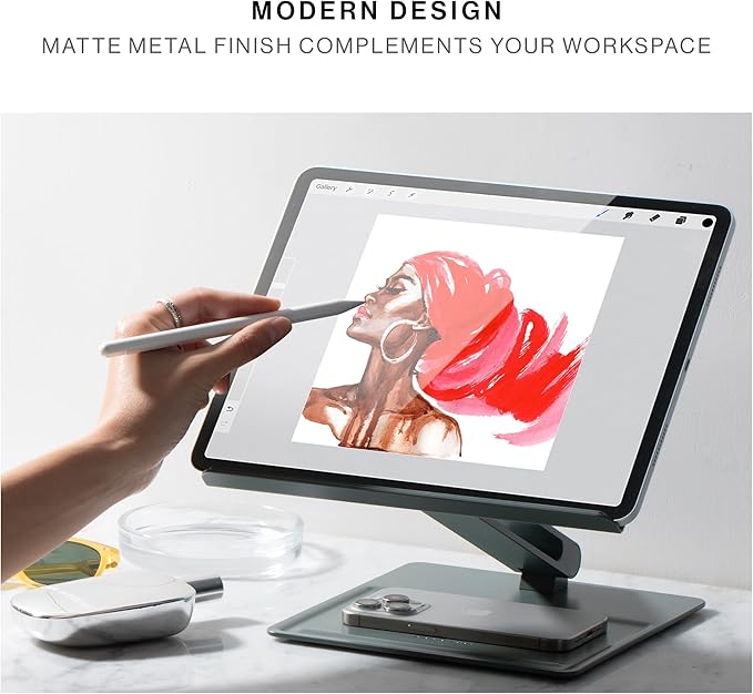 Native Union Desk Laptop Stand – Height Adjustable Ergonomic Computer Stand – Compatible with MacBook Air/Pro, iPad, Dell, HP, Lenovo, Microsoft Surface & Laptops & Tablets Up to 5kg (Sand Stone)