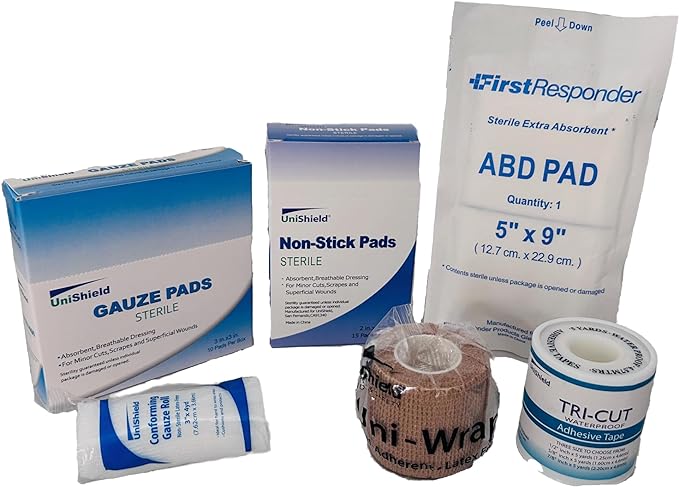 4-Shelf Restaurant Metal 1st Aid Cabinet Class B, Large Capacity First Aid Wall Mount Medicine Cabinet, Secure Metal Med Box with Easy Access, Exceeds OSHA/ANSI Z308.1 2015, Over 750 Pieces