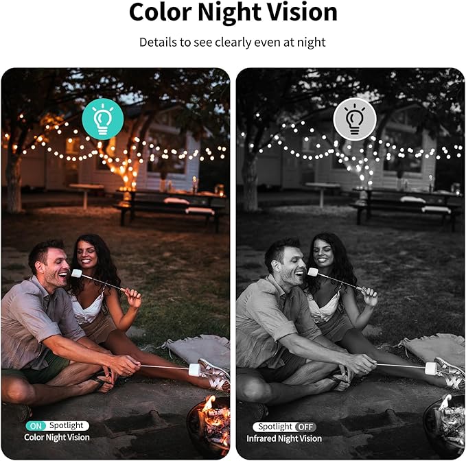 2K UHD Smart Wireless Security Camera Indoor/Outdoor,WiFi Camera with Color Night Vision, Battery Powered,Motion Detection, 2-Way Audio, Weatherproof, Cloud/SD Storage for Home Security,4 Pack