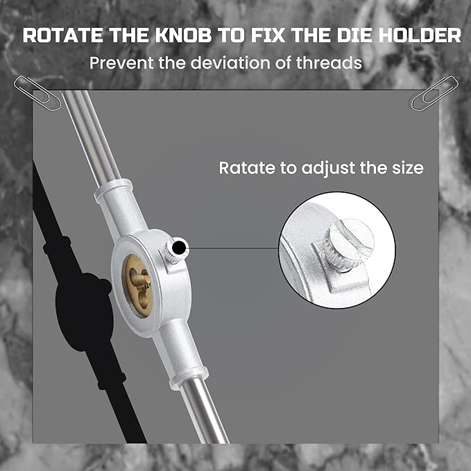 Brass Coated 80pcs SAE & Metric Tap and Die Set, Metric Standard Rethreading Tool Kit, Coarse and Fine Threads for Cutting External and Internal Threads, Essential Repair Tool Kit with Case