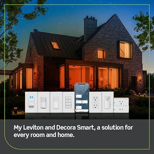 Leviton Decora Smart Outlet, Tamper-Resistant 15A, Wi-Fi 2nd Gen, Works with My Leviton, Alexa, Google Assistant, Apple Home/Siri & Wire-Free Companions for Switched Outlet, D215R-2RW, White