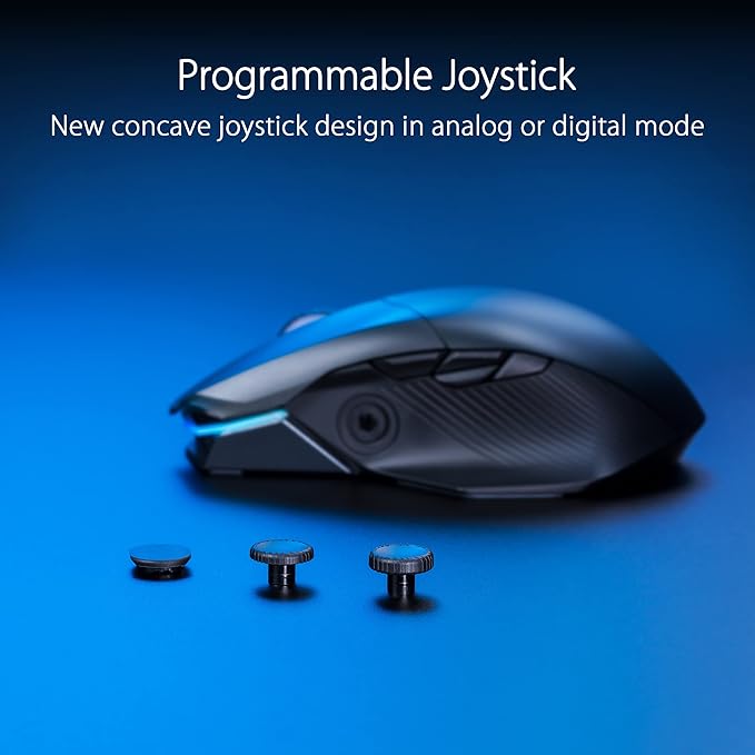 ASUS ROG Chakram X Origin Wireless Gaming Mouse – MMO/MOBA Design, Detachable Joystick, 11 Programmable Buttons Right-Handed, 123g, Tri-Mode Connectivity, 36K DPI, up to 150Hr Battery, PC/Mac Support