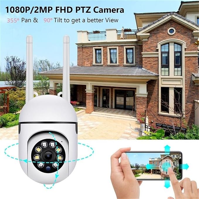 Security Cameras,2.4GHz & 5G WiFi Cameras Home Security,1080P Dome Surveillance Cameras 360° View,Waterproof Security Camera with Motion Detection,2-Way Audio (1PC) 178x102x69mm/7x4x2.7inch