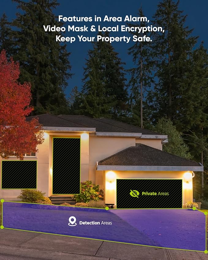 SANNCE 5MP PoE Security System, 8CH 6MP Surveillance NVR with 4PCS 5MP HD Weatherproof Dome Cameras with H.265 Video Compression, Smart IR LED, APP Push Alert, Remote Access (2TB HDD)