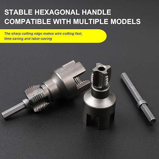 PVC Pipe Threading Tool Kit, 1/2 and 3/4 inch Dies, Internal and External Threader Set, 2-Piece