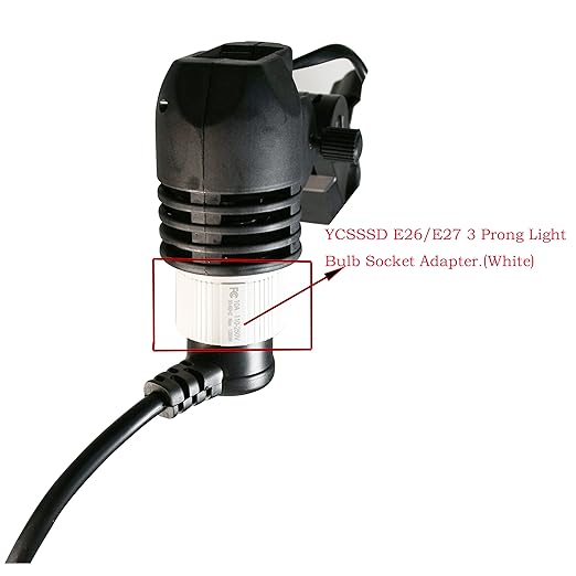 Light Bulb Outlet Socket Adapter,E26/E27 3 Prong Polarized Screw in Outlet to Plug Converter for Porch Patio Garage, White(2Pack)