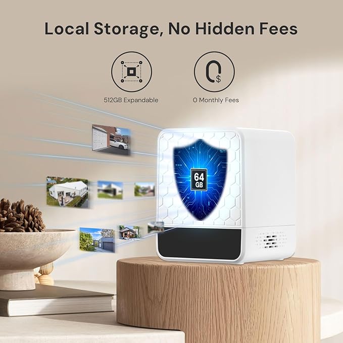 WiFi6 Solar Security Cameras Wireless Outdoor, 2K QHD Home Security System, 4-Cam Kit, 2.4&5GHz WiFi, Color Night Vision, Local Storage, IP66 Weatherproof, Works with Alexa, No Monthly Fees