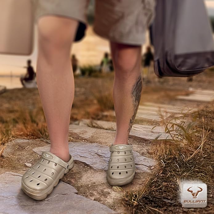BULLIANT Men Clogs,Comfortable Mules Sandals for Men Women Cushioned Footbed Arch Support-EVA Ligthweight