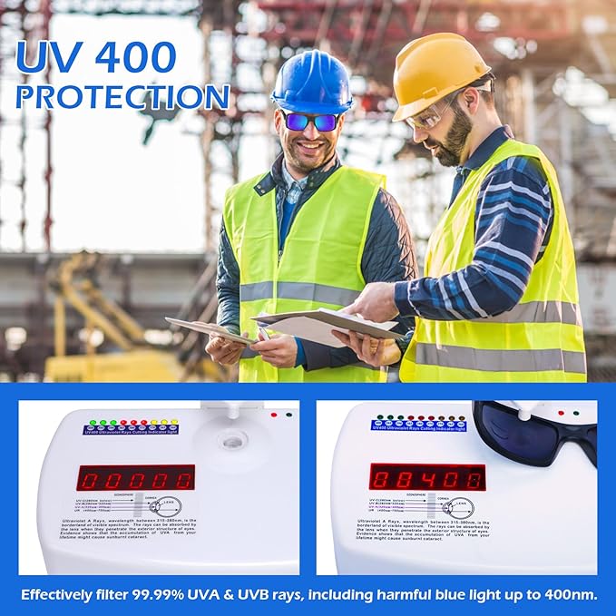 OXG Safety Glasses Protective Eyewear Men Women, ANSI Z87.1 Work Glasses Scratch Impact Resistant for Industrial Shooting