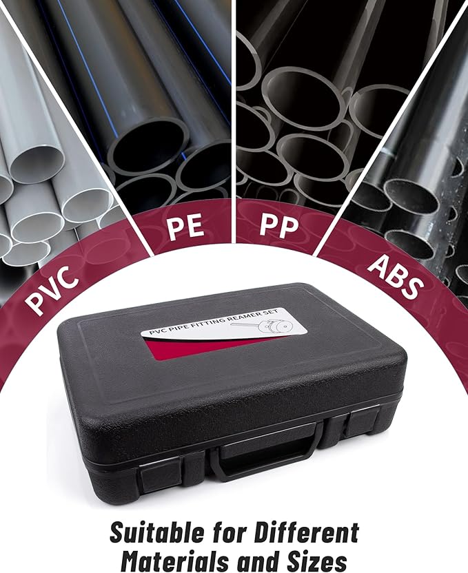 Pipe Reamer with 1-½-Inch Head Aluminum Fitting Saver, Socket Saver For SCH40, ABS Pipe, Water Lines