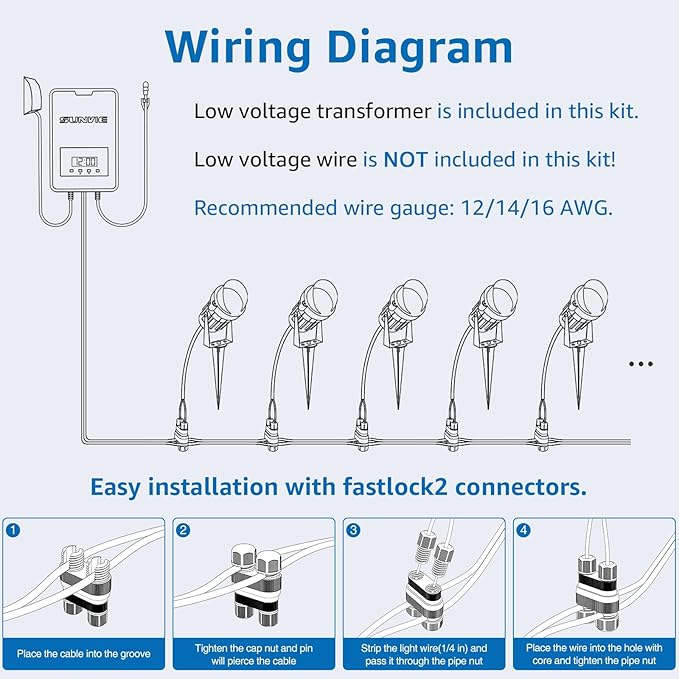 SUNVIE 12 Pack RGBW Color Changing Landscape Lights with 300W Low Voltage Landscape Transformer 12-24V LED Landscape Lighting Kit Waterproof Multicolor Spotlights for Christmas House Yard Tree Garden