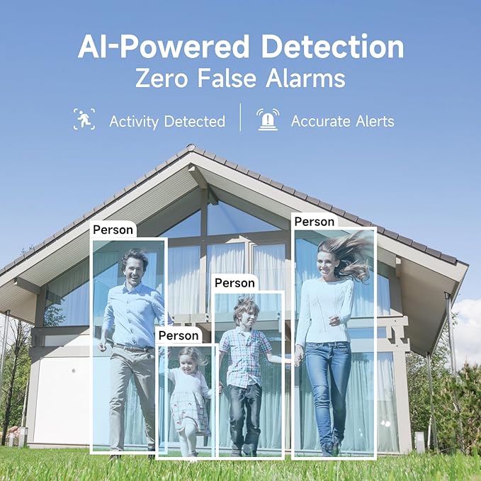 Arenti 5MP PoE Security Camera System Bundle with 6 Cameras – AI Person/Vehicle Detection, Full-Color Night Vision, 8CH NVR with 2TB HDD, 24/7 Recording, Two-Way Talk, Plug & Play (Black)