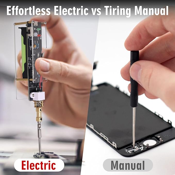 Solder Practice Kit– DIY Handheld Rechargeable Electric Screwdriver Soldering Kit with 2 Screwdriver Bits, Electronics Soldering Practice Project STEM Learning DIY Repair Kit for Teens & Adults