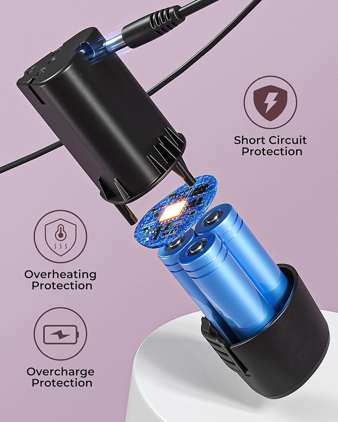 Pink Cordless Drill Set, Electric Power Drill for Women, Lightweight Electric Screwdriver Driver with Battery & Charger, 3/8" Keyless Chuck, Womens Tool Kit for Home DIY Projects