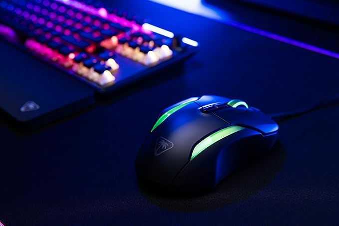 Turtle Beach Kone II – Wired Ergonomic RGB Gaming Mouse, 26K DPI Optical Sensor, 100M Click Life Optical Switches, 23 Customizable Inputs, 4D Scroll Wheel, Pure PTFE Glides - Ash Black