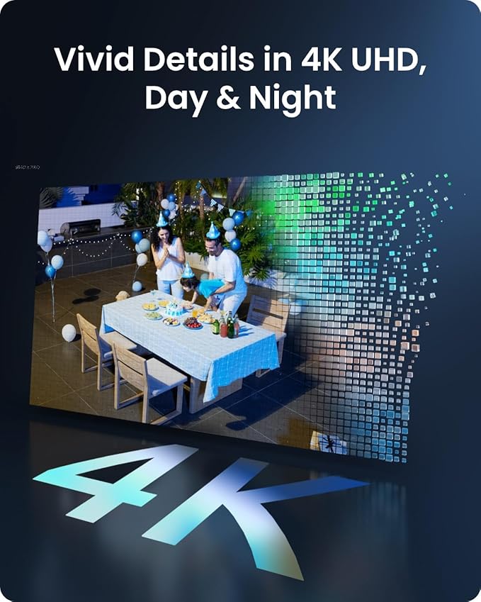 REOLINK 4K Solar Security Cameras Wireless Outdoor System, Color Night Vision, 360° Pan Tilt Auto-Tracking, 2.4/5 GHz Wi-Fi 6, Encrypted Local Storage, No Subscription, Home Hub with 2X Argus PT Ultra