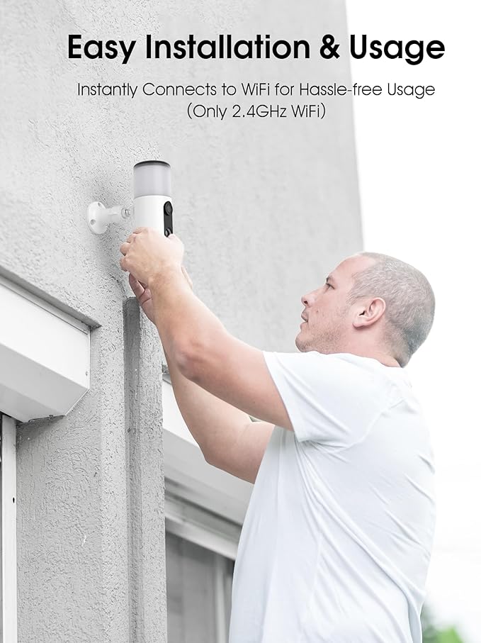 ANRAN Solar Security Cameras Wireless Outdoor with Light,2K Porch Floodlight Camera with Color Night Vision & AI Motion Detection,2-Way Talk Spotlight Siren Alarm,Compatible with Alexa,2PCS