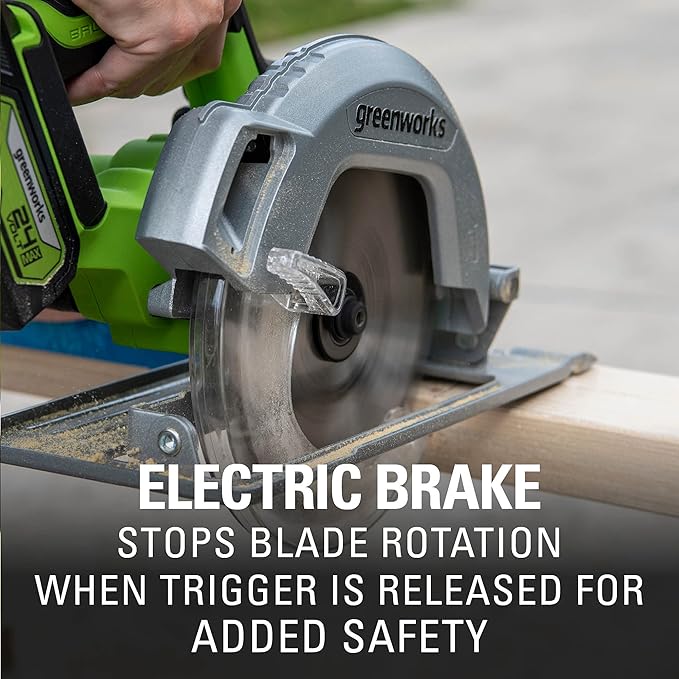 Greenworks 24V Brushless 7-1/4-inch Circular Saw, Battery and Charger Sold Separately