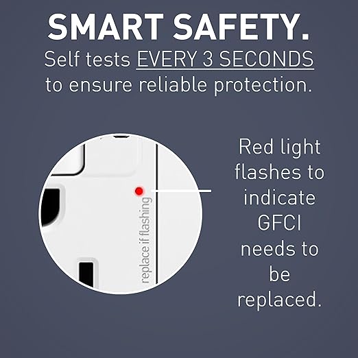 Legrand Radiant 1597TRUSBCCW 15 Amp GFCI Self Test Tamper Resistant Decorator Duplex Outlet with USB Type C, White (1 Count)