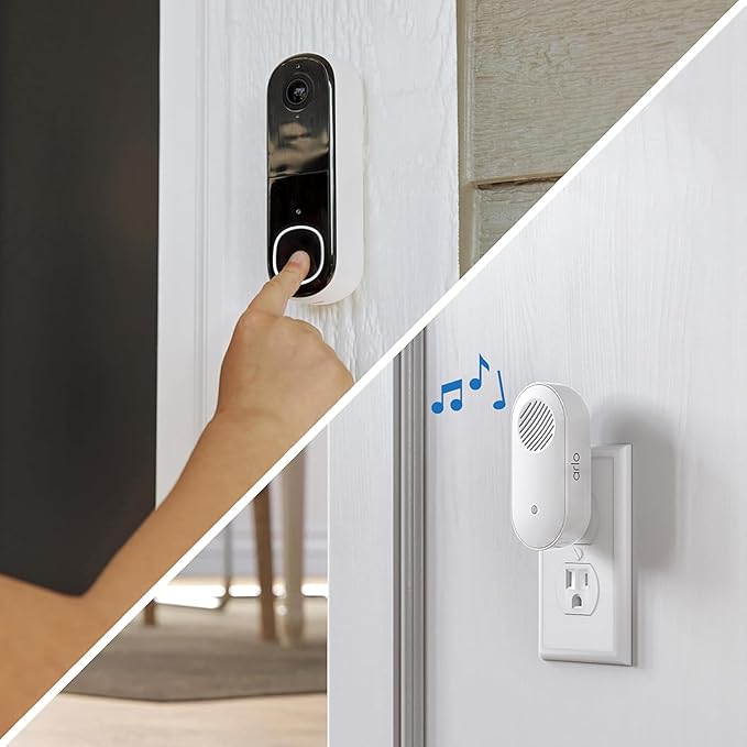 Arlo Chime 2, Built-in Siren, Audible Alerts, Customizable Melodies, Wi-Fi Connected, Compatible with: Wired/Wireless Doorbell Camera, Security Cameras,Smart Home Devices(Does not Work: Pro, Ultra)