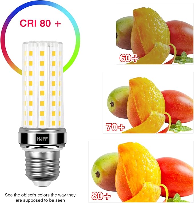 LED Corn Light Bulb 4pcs 200w Equivalent 2500 Lumen 3000K Cool Daylight White 20W E26/E27 Base Non-dimmable Ceiling Fan Led Light Bulb for Home Garage Warehouse Indoor Outdoor Led Corn Bulb