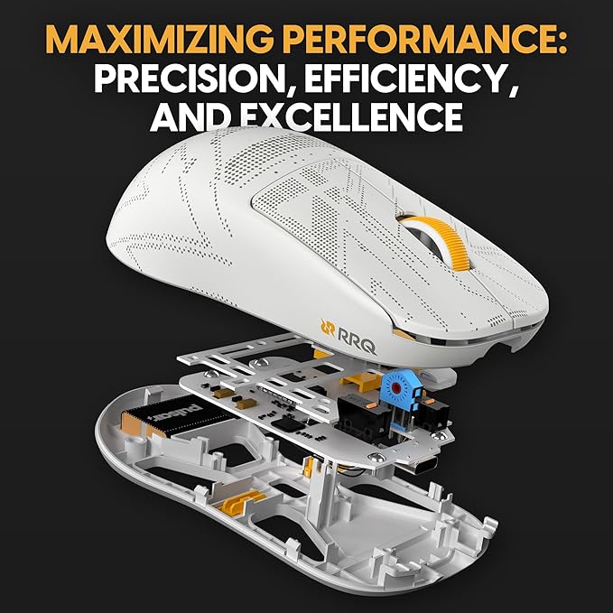 Pulsar x RRQ X2H Wireless Gaming Mouse, Limited Color Edition, Ultra Lightweight 1.90 oz (54 g), Symmetrical, Optical Switch, 26000 DPI, PAW3395 Sensor (Medium, RRQ Edition)