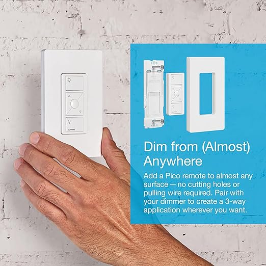 Lutron Caseta Original Smart Dimmer Switch (Lutron Smart Hub Required), for LED Lights, 150 Watt, Single-Pole/3-Way, No Neutral Required, PD-6WCL-LA, Light Almond, 12 Pack