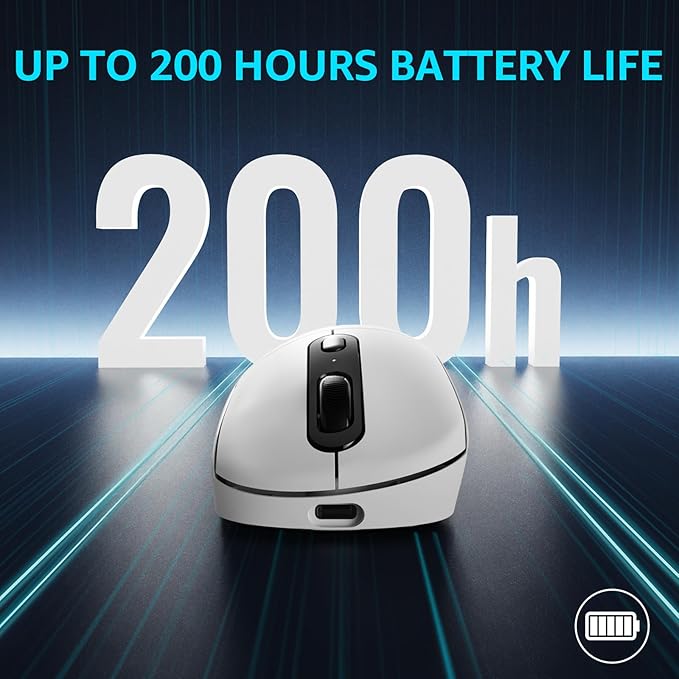 Rapoo VT3PRO MAX Wireless Gaming Mouse, 59g Superlight, 8KHz Polling, PAW 3950 Ultimate Optical Sensor, 30K Independent X/Y DPI, 1+8 Programmable Buttons, 200H Battery Life, Classic Shape, PC, White