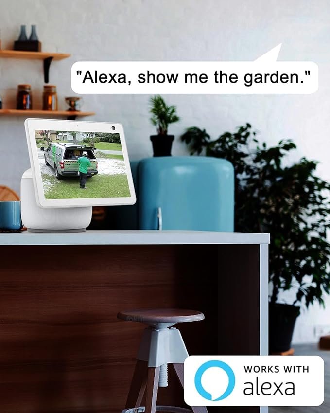 ANRAN 2K Solar Security Cameras Wireless Outdoor, 2.4Ghz WiFi Surveillance Outdoor Camera for Home Security with Embedded Solar Panel, Color Night Vision, 2-Way Talk, IP67 Waterproof, Work with Alexa