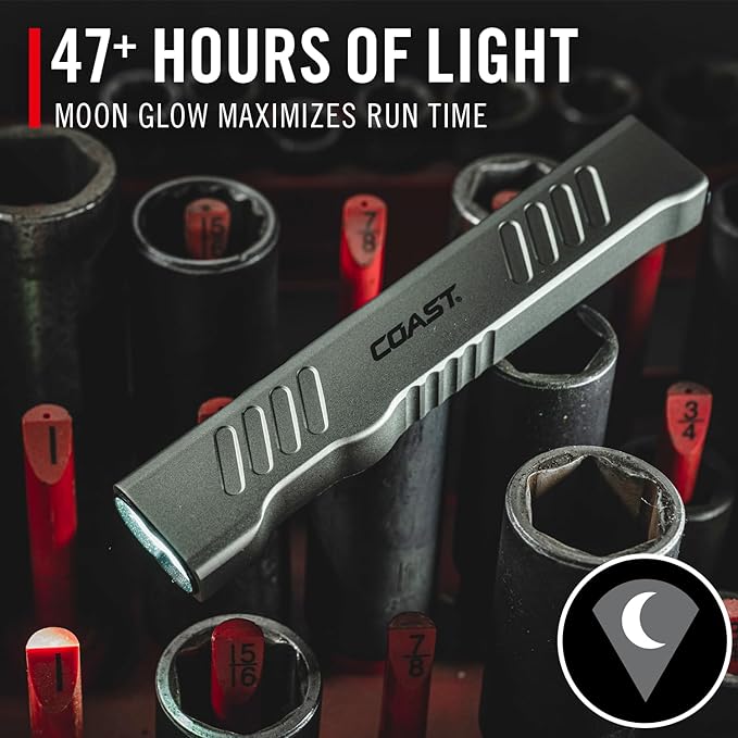 Coast Slayer Laser 1000 Lumen USB-C Rechargeable LED Flashlight with Pocket Clip - 5 mW Laser, 650 nm Wavelength