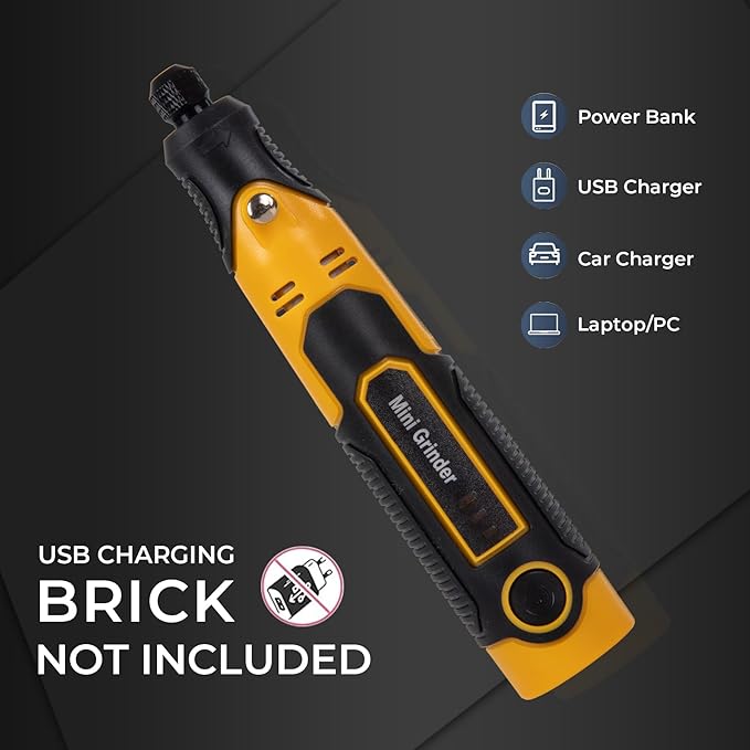 3.6V Mini Grinder Tool, Cordless Rotary Tool with Battery |55 Piece Accessory Kit (Diamond Burrs, Cut-Off Wheels, Buffing Wheels, Sanding Drums) for Engraving, Polishing, Cutting| Angle Grinder Set