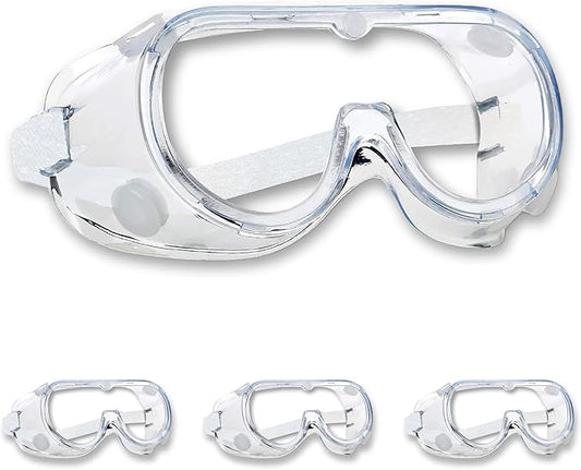 ATERET Anti-Fog Protective Safety Goggles I Lightweight Adjustable Clear Lens Eyewear I Chemical Splash Protection Eyeglass