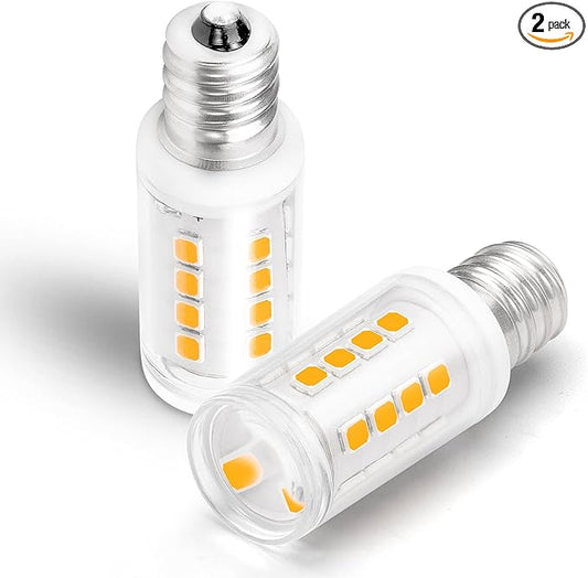 2W C7 E12 LED Salt Lamp Replacement Bulb 300lm Warm White 2700K 120V E12 Candelabra Base for 25W-40W Himalayan Salt Lamp Night Light Chandelier Christmas Lighting Dryer Refrigerators Bulb, 2 Pack