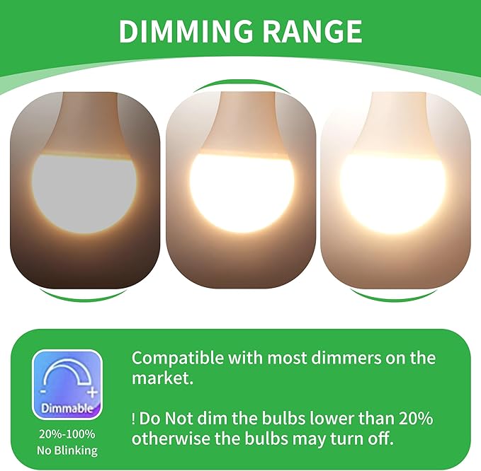 Dimmable Dusk to Dawn Light Bulbs Outdoor, Automatic Light Sensing Bulb, 1000LM, 75W Equivalent, Soft White 2700K, LED 12W, A19 E26 Base, 2-Pack, HQ-H030