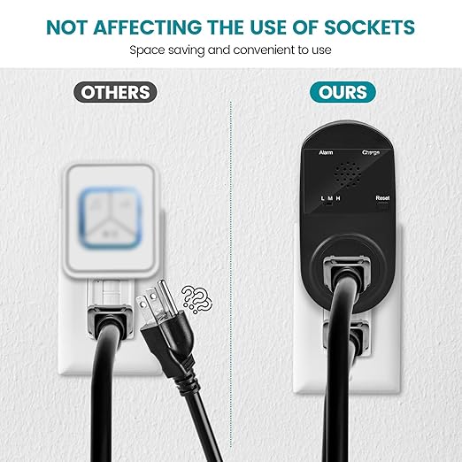 Briidea Power Outage Alarm for Freezers - LED Indicators, Adjustable 80-120dB Alarm, Ideal for Monitoring Refrigerators, Freezers, and Sewage