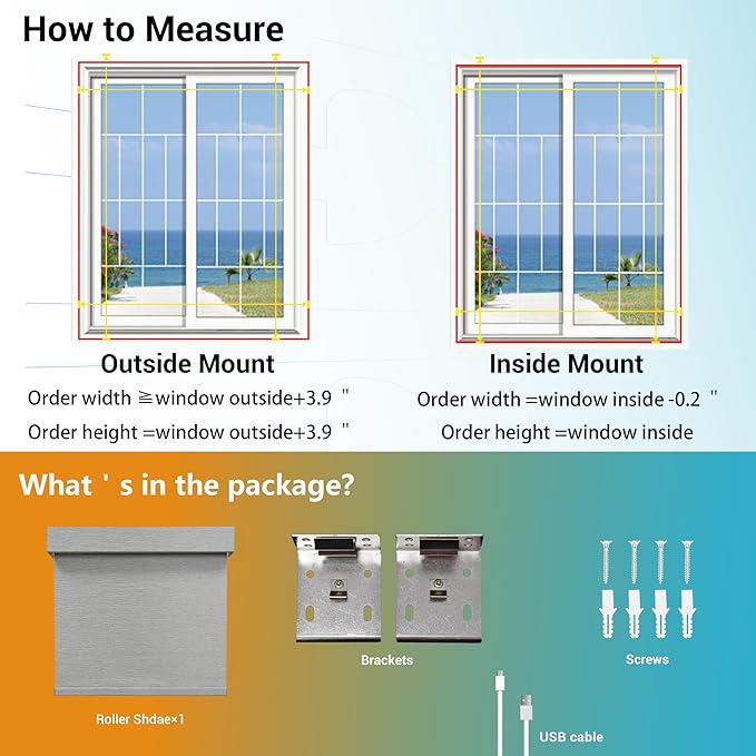 Motorized Blinds with Remote, Light Filtering Smart Roller Blinds Compatible with Apple Homekit Google Home and Alexa, Automatic Window Blinds Customize, Dark Grey