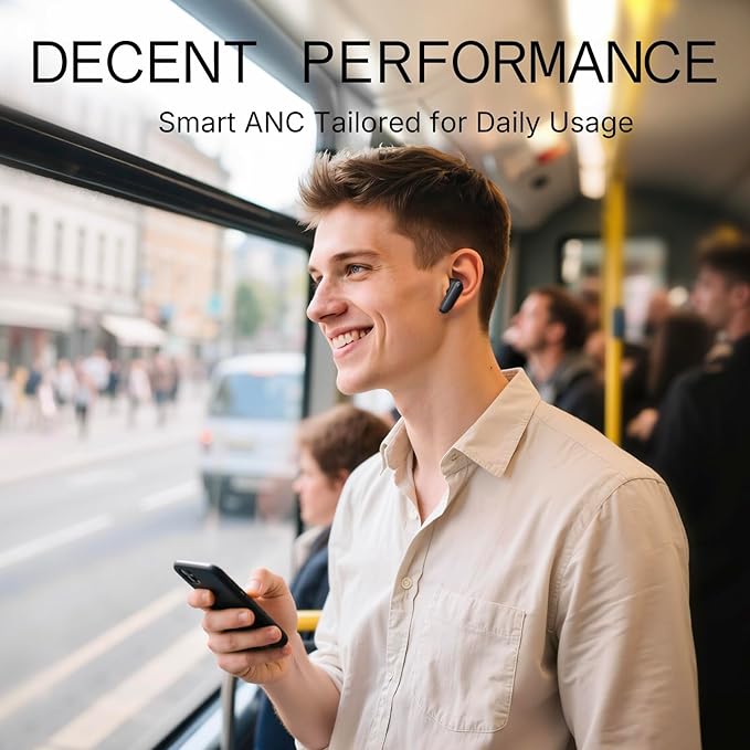 CMF Buds 2a Wireless Earbuds 2025 New Active Noise Cancelling 42dB Hybrid ANC Bluetooth Headphones, 12.4mm Dynamic Driver for Big Bass, 4 Mic Clear Calls, Sport Ear Buds for iPhone, Android, Dark Grey