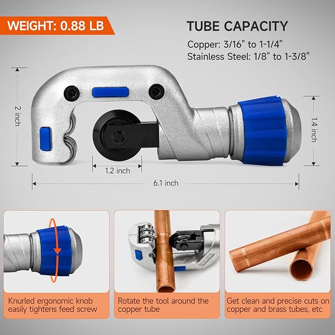 iCrimp Copper Pipe Pressing Tool Kit with Cutter&Deburring Tool for ProPress Copper Fitting-Manufactured by IWISS