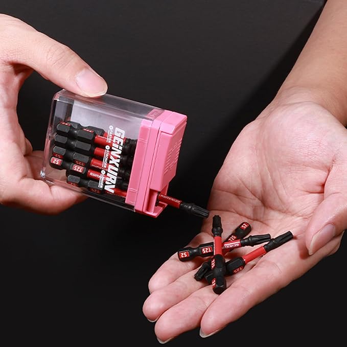 Impact Security Torx Screwdriver Bits Set,45 Pcs 2" Magnetic (TT10/TT15/TT20/TT25/TT30) S2 Steel Multi Hollow Star Driver Bits with Colorful Box